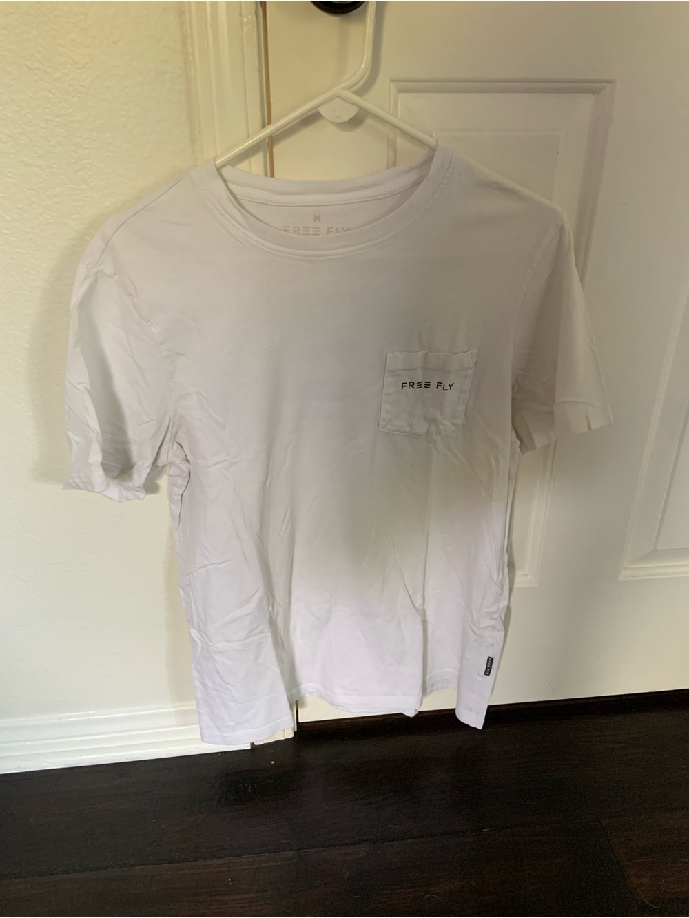 Free Fly Apparel White Short Sleeve Pocket Tee